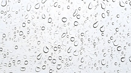 Aufkleber - Minimalist and Elegant Isolated Water Droplets with Reflections and Glistening Details Against a Clean and Pure White Background