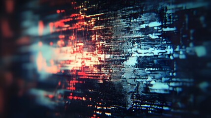 Poster - Stunning abstract digital glitch background with pulsing neon lights futuristic cyberpunk inspired geometric patterns and dynamic technology driven visual effects