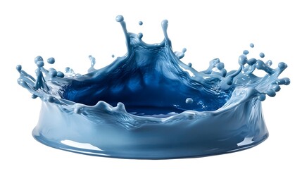 Aufkleber - Stunning abstract image of a vibrant blue water splash with dynamic fluid motion and an design  The splashing water creates a mesmerizing