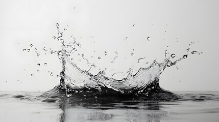 Fototapete - Stunning water splash captured in a dramatic powerful and visually striking motion photography  The image showcases the dynamic and energetic properties of water