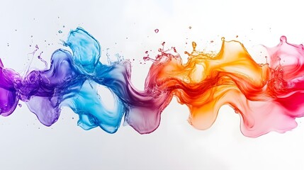 Aufkleber - Vibrant abstract color explosion with dynamic fluid swirls and mesmerizing visual effects  This captivating digital art background showcases a conceptual interpretation of color motion and energy