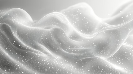 Canvas Print - Soft waves of fabric gracefully drifting in a luminous atmosphere