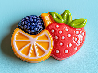 Vibrant fruit-shaped hair clip adds playful charm to youthful fashion accessories