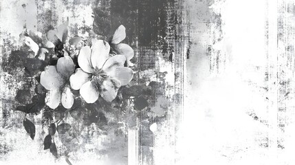 Aufkleber - Abstract background with delicate pink floral petals and elegant botanical elements  Vintage style design with soft lush nature textures and organic growth patterns