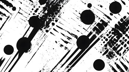Poster - Energetic and dynamic abstract monochrome splatter paint texture with bold contrasting black and white graphic art background  Modern contemporary digital with a chaotic