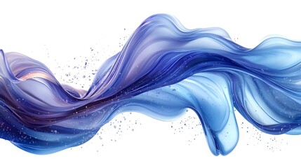 Poster - Mesmerizing abstract composition of fluid wave like forms in a captivating display of ethereal color motion and energy  This digital artwork evokes a sense of tranquility mystery