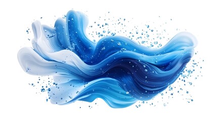 Fototapete - Mesmerizing Fluid Motion   Vibrant Blue Swirling Digital Art Abstract with Dynamic Flowing Shapes Energetic Gradients and Captivating Patterns