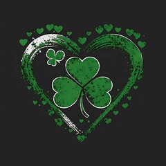 Poster - Shamrock Heart: A St. Patrick's Day Design