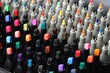 © New Africa - Many colorful markers in bag, closeup. Art supplies