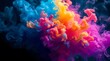 © Pongsatorn - Colorful Smoke Explosion on a Vivid Background