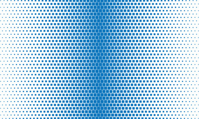Fototapete - abstract blue rectangle big to small dot pattern can be used background.