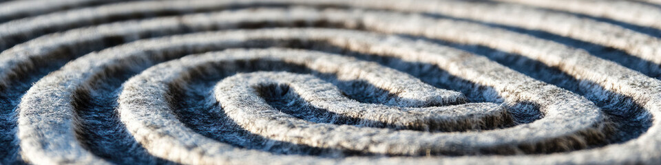 Wall Mural - Close-up of Concentric Circular Fibrous Surface