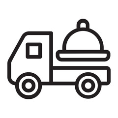 Wall Mural - Food Delivery line icon