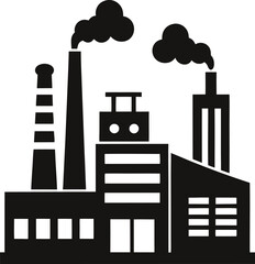 A black silhouette of a factory with two tall smokestacks (2).eps