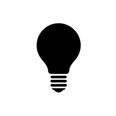 Wall Mural - Light Bulb Icon:  A simple yet powerful icon of a light bulb, symbolizing inspiration, creativity, innovation, and new ideas. This minimalist design is perfect for use in presentations, websites.