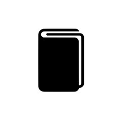 Wall Mural - Stack of Books Icon: A simple yet effective black and white icon depicting two books stacked neatly, representing knowledge, education, and literature.