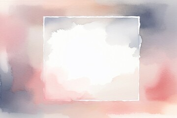 Wall Mural - Soft Watercolor Background with Frame for Artistic Projects