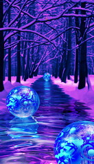 Wall Mural - festive landscape Digital Surrealism Acubi --no fr_001