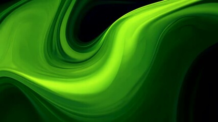 Wall Mural - abstract green wave movement in digital art