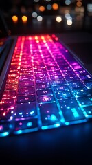 Poster - Backlit gaming keyboard design high resolution hd photo