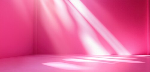 Canvas Print - a clean pink background with soft lighting and smooth gradients, ideal for playful, vibrant designs 