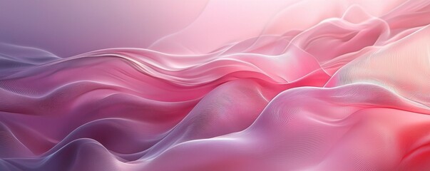 Canvas Print - a delicate abstract background in soft pink tones, with smooth flowing lines that evoke a sense of p