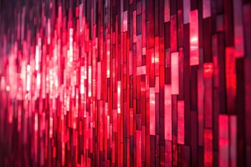 Canvas Print - a digital matrix of red hues forming an abstract, tech-inspired backdrop.