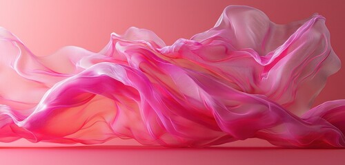 Canvas Print - a dynamic, gradient hot pink background that shifts from light to dark tones, adding a dramatic touc