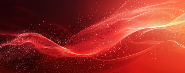 Wall Mural - a dynamic red background with sleek, curved lines representing growth and progress, perfect for busi
