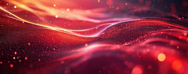 Canvas Print - a generative ai-inspired abstract background with dynamic red patterns and effects.