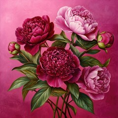 Wall Mural - Peony Bouquet