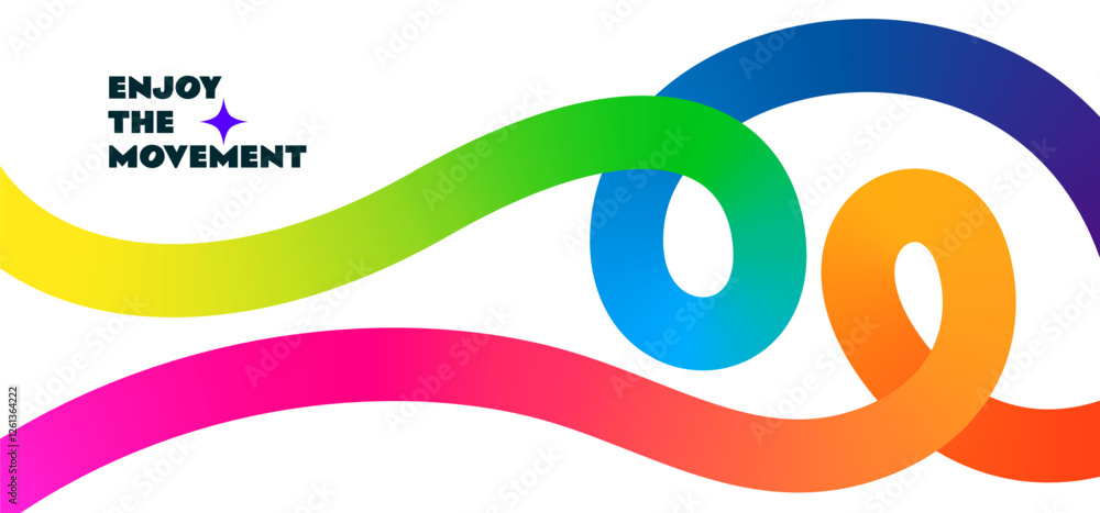 Background with Abstract Gradient Shapes. Pattern with Color Wavy Lines ...