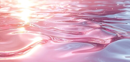 Canvas Print - a reflective soft gradient on a metallic pink surface, with smooth textures catching light in all th