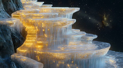 Wall Mural - celestial built glowing ice