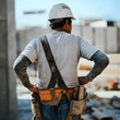 © leilb - an employee having a back at work He is 50 years old and is working in the construction industry