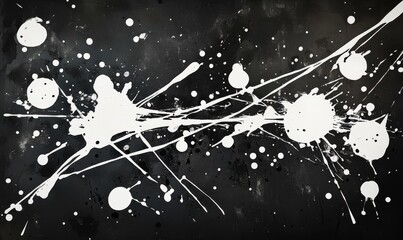 Wall Mural - Beautiful white brushes featuring watercolor splash patterns