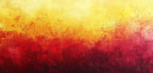 Wall Mural - a vibrant yellow and red gradient with a textured noise effect, perfect for social media and artisti
