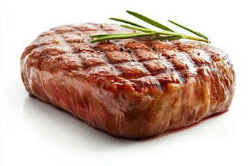 Wall Mural - Piece of meat with a few sprigs of rosemary on top