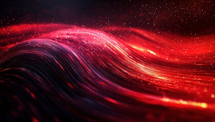Wall Mural - abstract red and black background with dynamic light streaks, ideal for tech and digital designs, of