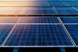 © top images - Close-up of solar panels at sunset capturing clean renewable energy