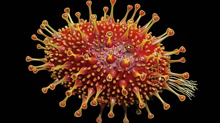 hiv virus, a type of retrovirus that attacks the immune system of the human body. it can cause serio