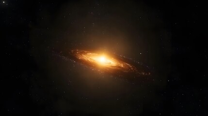 Wall Mural - a stunning image of a vibrant spiral galaxy in deep space, glowing brightly against the dark backdro