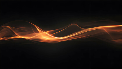 Wall Mural - abstract golden light trails dancing against a dark backdrop, evoking a sense of energy, movement, a