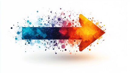 Creative arrow icon pointing upwards isolated on a transparent background ideal for download links navigation and tech apps