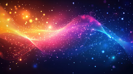 Wall Mural - abstract background with glowing particles and connections, a data transfer concept