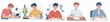 © sarah16blakeyxh2 - vector of young man writing