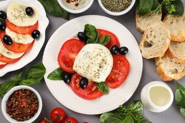 Wall Mural - Salad Caprese, concept of tasty and delicious food