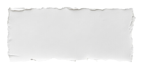 Aufkleber - Torn white paper with textured edges, minimalist background concept