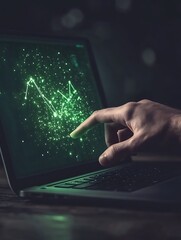 Aufkleber - Abstract light hands interaction image