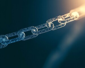 Aufkleber - A vibrant image depicting a blockchain-powered payment system concept.